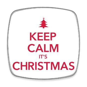 KEEP CALM IT'S CHRISTMAS Weihnachten - Viereckiger Kühlschrankmagnet - Weiß - Vorne
