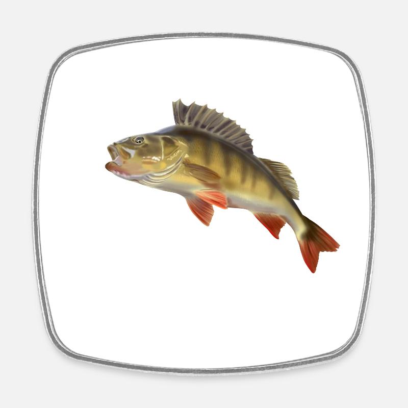 Perch - Magnet carré - blanc