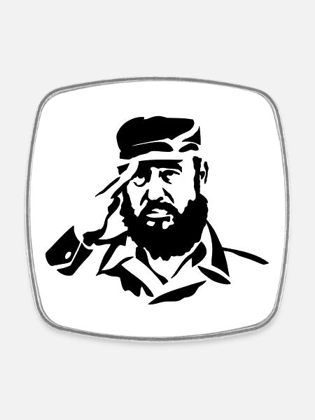 Fidel Alejandro Castro Ruz - Viereckiger Kühlschrankmagnet - Weiß
