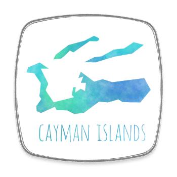 Cayman Islands - Square fridge magnet - white - Front