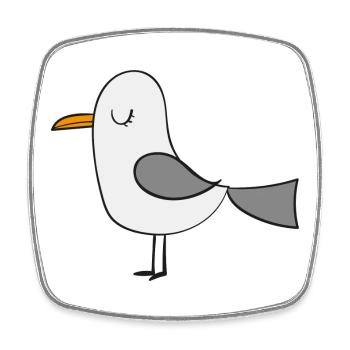 gull - Square fridge magnet - white - Front