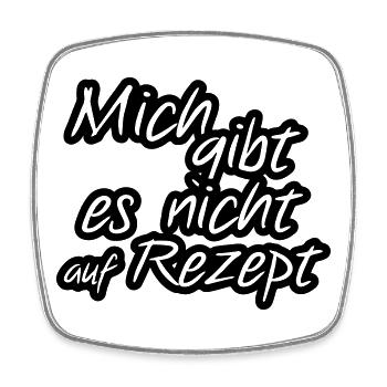 Nur auf Rezept Arzt, Arzthelferin, Fun, Geschenk - Viereckiger Kühlschrankmagnet - Weiß - Vorne