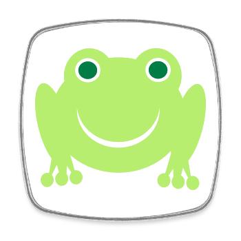 frog - Square fridge magnet - white - Front
