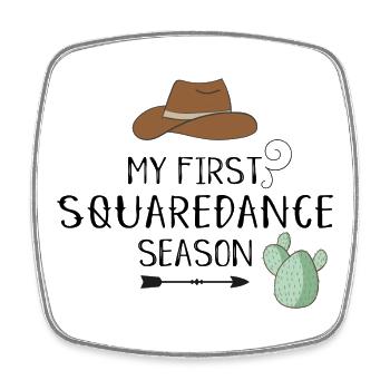 Square Dance - Square fridge magnet - white - Front