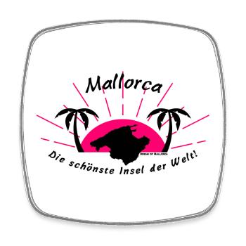 Mallorca Sonne - Dream of Mallorca - Viereckiger Kühlschrankmagnet - Weiß - Vorne
