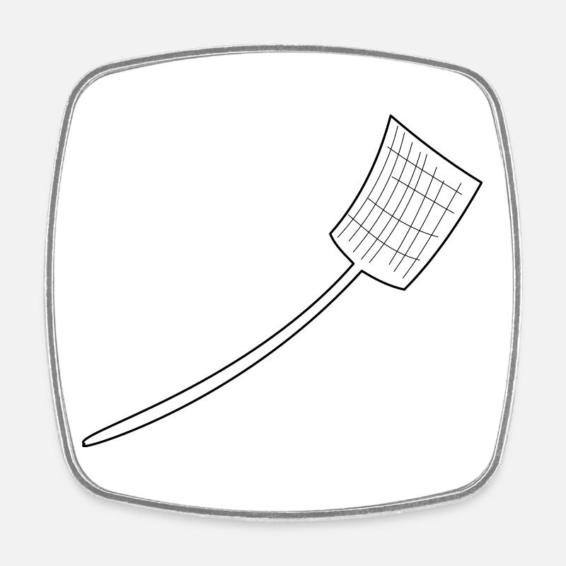 Swatter - Square fridge magnet - white