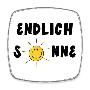 Endlich Sonne - Sommer - Sonnenschein - Viereckiger Kühlschrankmagnet - Weiß - Vorne