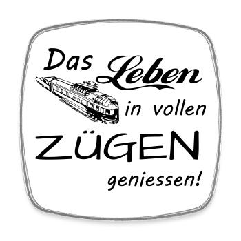 Das Leben geniessen - Viereckiger Kühlschrankmagnet - Weiß - Vorne