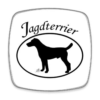 Jagdterrier - Viereckiger Kühlschrankmagnet - Weiß - Vorne