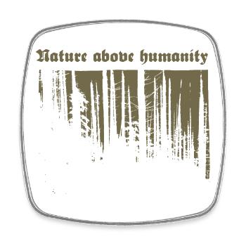Nature above humanity (gold) - Viereckiger Kühlschrankmagnet - Weiß - Vorne