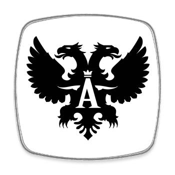 Albaner | Albanien | Kosovo | Shqiptar | Kosova - Viereckiger Kühlschrankmagnet - Weiß - Vorne