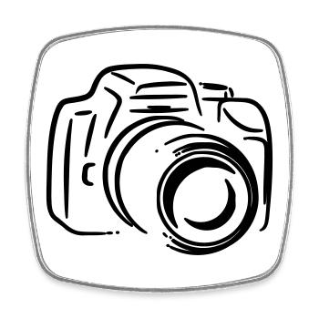 Foto-Reflex - Viereckiger Kühlschrankmagnet - Weiß - Vorne