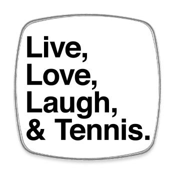 live love laugh and tennis - Viereckiger Kühlschrankmagnet - Weiß - Vorne