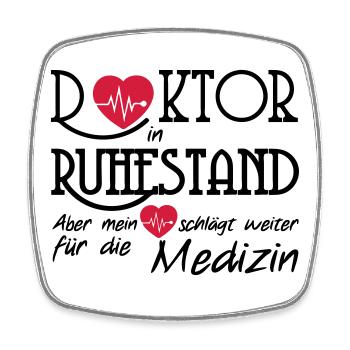 Doktor Ruhestand Rente Arzt Medizin Geschenk - Viereckiger Kühlschrankmagnet - Weiß - Vorne