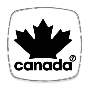 Kanada Ahornblatt – Proudly Canadian Flagge Design - Viereckiger Kühlschrankmagnet - Weiß - Vorne