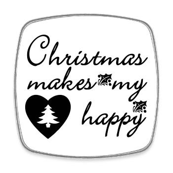 Weihnachten Christmas Spruch Geschenk - Square fridge magnet - white - Front