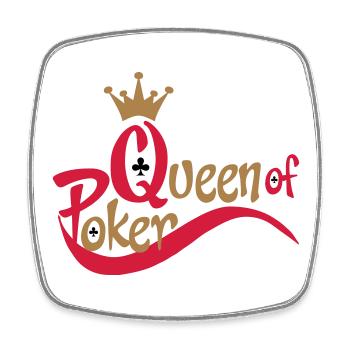 poker - Magnet carré - blanc - Devant