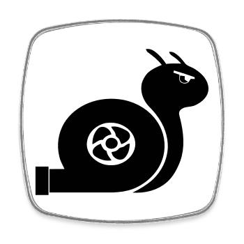 Chemise Turbo Snail Fan - Magnet carré - blanc - Devant