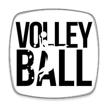 volleyball - Viereckiger Kühlschrankmagnet - Weiß - Vorne