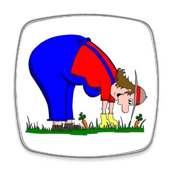 Garten - Viereckiger Kühlschrankmagnet - Weiß - Vorne