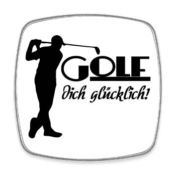 Golf Golfer Sport Sportler Spruch Geschenk - Viereckiger Kühlschrankmagnet - Weiß - Vorne