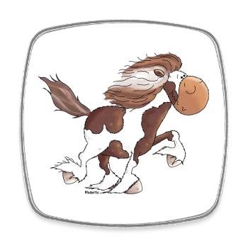 Icelandic Power - Icelandic Horse - Square fridge magnet - white - Front
