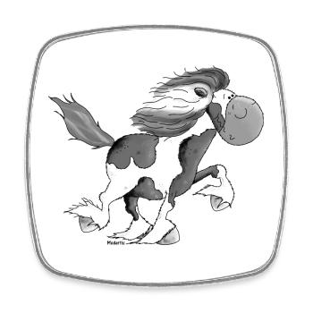Icelandic Power - Icelandic Horse - Square fridge magnet - white - Front