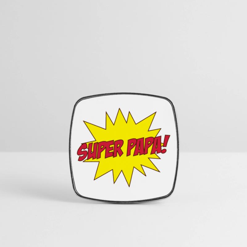 Super Papa ! Square fridge magnet