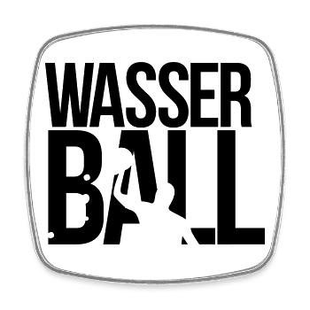 wasserball - Viereckiger Kühlschrankmagnet - Weiß - Vorne