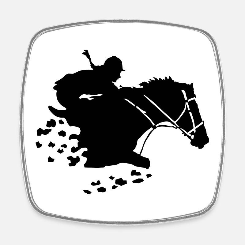 cavalière - Magnet carré - blanc
