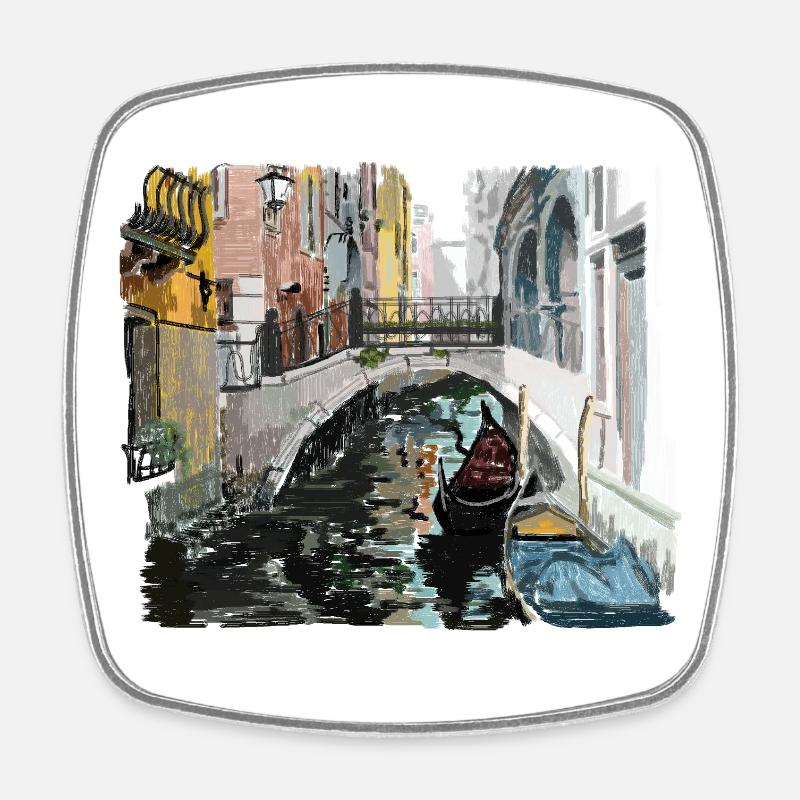 Venice - Square fridge magnet - white