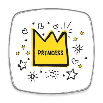 Princess - Square fridge magnet - white - Front