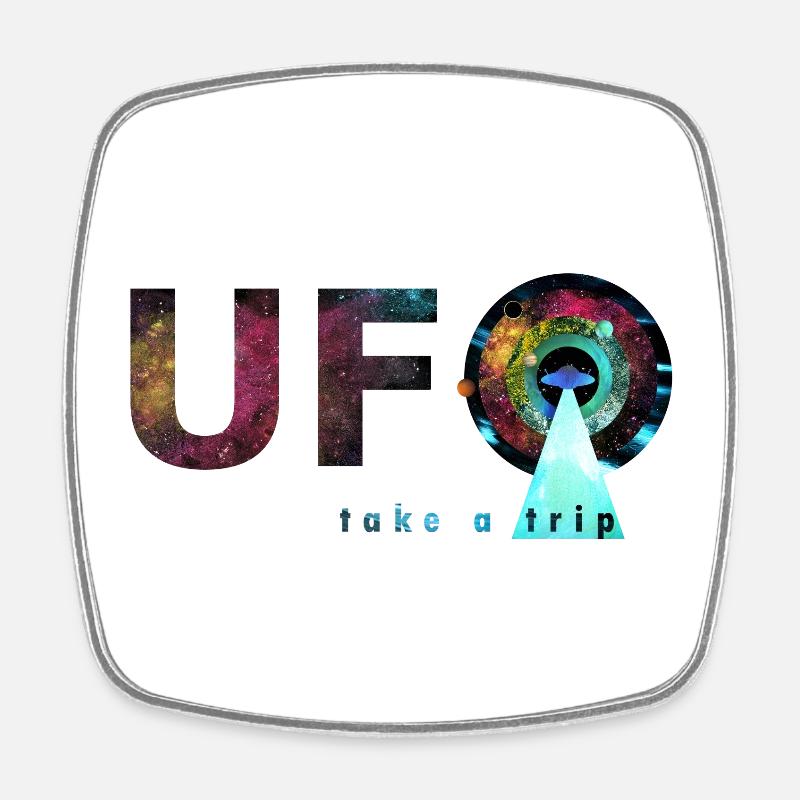 ufo - take a trip - Magnet carré - blanc