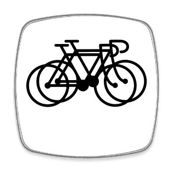 Bikes - Square fridge magnet - white - Front