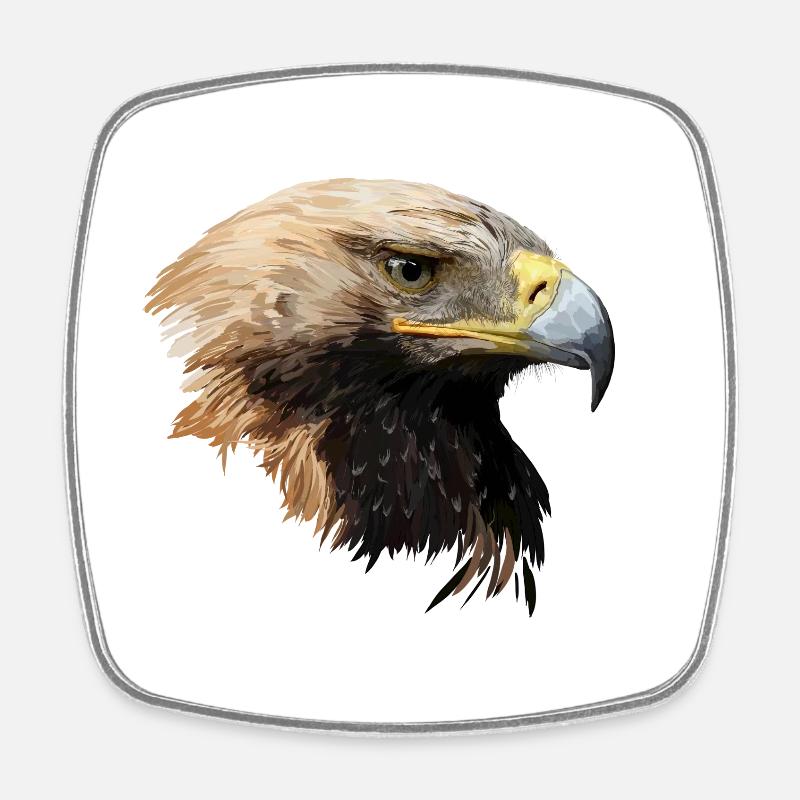 aigle - Magnet carré - blanc