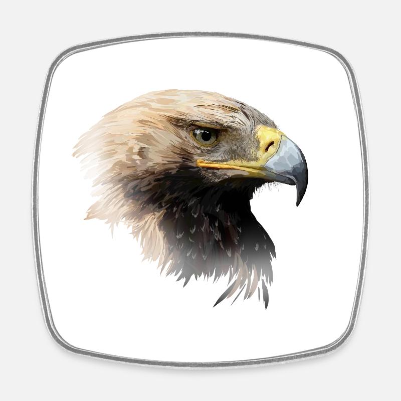 Adler - Viereckiger Kühlschrankmagnet - Weiß