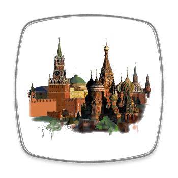 Moscow - Square fridge magnet - white - Front