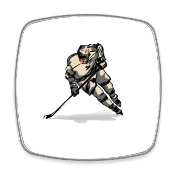 Hockey - Square fridge magnet - white - Front