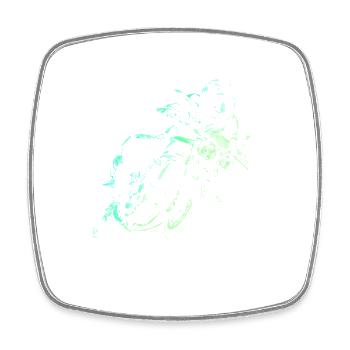 motorcycle - Square fridge magnet - white - Front