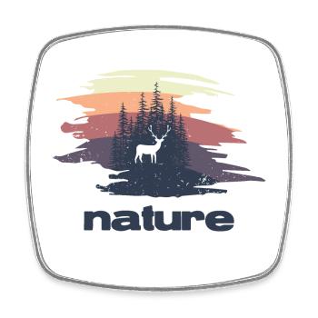 Nature - Viereckiger Kühlschrankmagnet - Weiß - Vorne