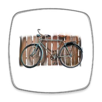 Bicycle - Magnet carré - blanc - Devant