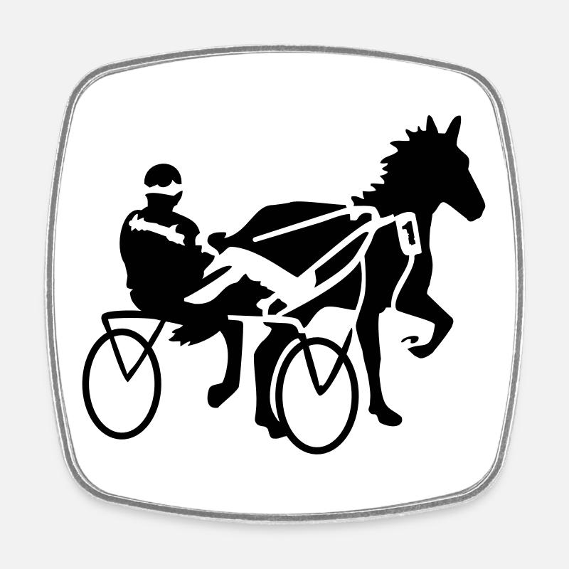 trotter - Magnet carré - blanc