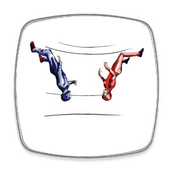 bodyflying - Square fridge magnet - white - Front