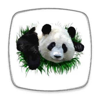 panda - Magnet carré - blanc - Devant