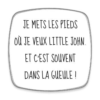 Cinéma / Citation / Série télé / Geek - Magnet carré - blanc - Devant