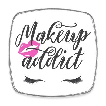 Individuelles Design rosa Lippen lange Augen Wimpern - Viereckiger Kühlschrankmagnet - Weiß - Vorne