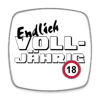 18. Geburtstag ,Volljährig ,Endlich Volljährig(25) - Viereckiger Kühlschrankmagnet - Weiß - Vorne