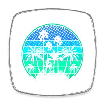 Palm Island - Square fridge magnet - white - Front