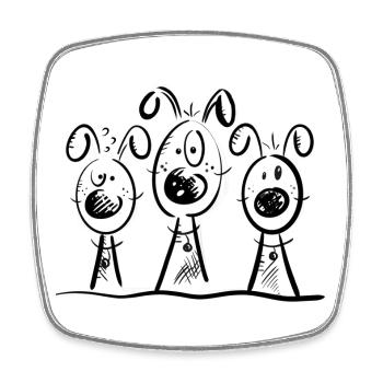 Best Friends - Viereckiger Kühlschrankmagnet - Weiß - Vorne
