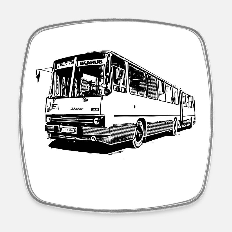 IKARUS 280 | GDR | Moped | Truck | technology - Square fridge magnet - white